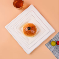 Assiettes carrées jetables en bagasse biodégradables pour fêtes, dîners, anniversaires – Kits de vaisselle en papier en gros
