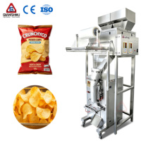 Machine d'emballage automatique de snacks VFFS avec purge d'azote pour amandes, noix de cajou, cacahuètes grillées, maïs soufflé, plantains et chips de pommes de terre