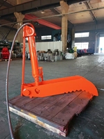 Godet d'excavatrice hydraulique à articulation progressive SLN avec grappin et moteur pour excavatrices de 5-6 tonnes, pour le nettoyage des sites et la manipulation des racines
