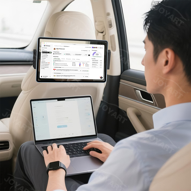 Customized Package Mount Holder for ipad Car Tablet Mount Clip Telescopic Rear Set Pillow Laptop Holder