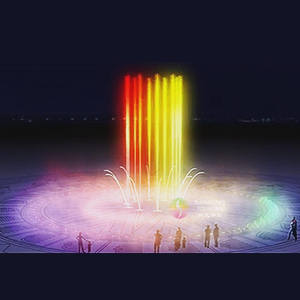 Fontaine Fontana Pre Jardino Grande Style moderne éclairage coloré extérieur musique danse enfants jouant au sol sec - Product Image 2