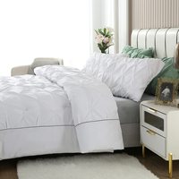 Ensemble de couette QSY King Size, ensemble de literie King luxueux à plis pincés, ensemble de couette vert sauge ultra doux pour toutes les saisons