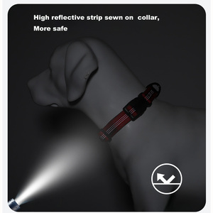 Ultra-elegante sólida Neoprene acolchoado Nylon Dog <span class=keywords><strong>Collar</strong></span> Fácil-Going ajustável luxo Pet <span class=keywords><strong>Collar</strong></span> estilo clássico fita para cães grandes - Product Image 5