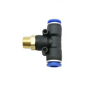 Conector Rápido Neumático en Forma de T PB Air, Conexión a Presión para Manguera/Tubo de 4-16 mm DE, Rosca Macho M5 1/8"-3/4" BSP, Marca YIIDNN, 6 Meses de Garantía - Product Image 4