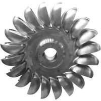Roda Rotor Pelton Baja Paduan Karbon Baja Duplex Pemesinan Terintegrasi 5-Axis Pabrik OEM ODM Roda Kompresor
