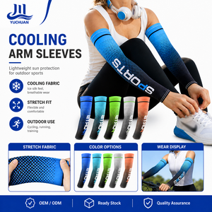 Cooling Summer Unisex Arm <strong>Sleeves</strong> Thin Anti-Light UV Protection Ice Silk Breathable Elastic Sports Outdoor Running Cycling - Product Image 1