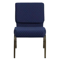 Chaises d'auditorium bleues empilables en gros pour hôtels, avec structure métallique emboîtable, pour églises et théâtres |   Événements de qualité commerciale