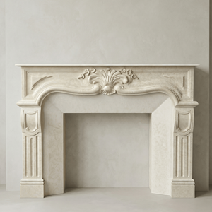 Mantel de Chimenea de Mármol Blanco de Lujo, Tallado a Mano en Piedra Natural con Ángel y Rosa, para Uso en Interiores, Diseño Personalizable, Independiente - Product Image 6