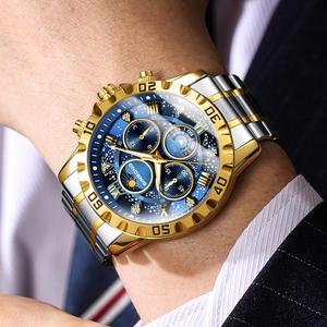 Binbond B7741 7741 Reloj de cuarzo original de moda Pantalla de 24 horas Impermeable Inoxidable Manos luminosas Cronógrafo Relojes Casuales - Product Image 3