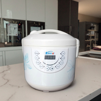 Cuisinière à riz électrique multifonctionnelle avec revêtement antiadhésif, cuve intérieure portable en acier inoxydable, capacité de 1 à 5 L, cuisson rapide, usage domestique