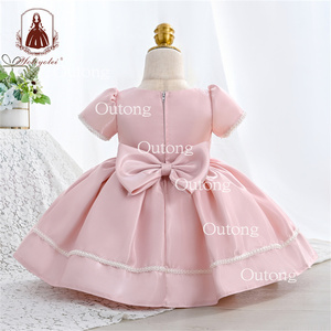 Vestido <span class=keywords><strong>de</strong></span> Fiesta Formal Rosa para <span class=keywords><strong>Niñas</strong></span>, Estilo Chino, Largo hasta el Tobillo, con Lazo y Diseño <span class=keywords><strong>de</strong></span> Flores - Product Image 2