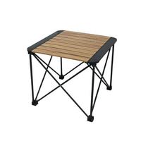 Table de camping pliante moderne en métal avec base tréteau, étanche, résistante aux rayures, hauteur réglable pour les voyages en extérieur