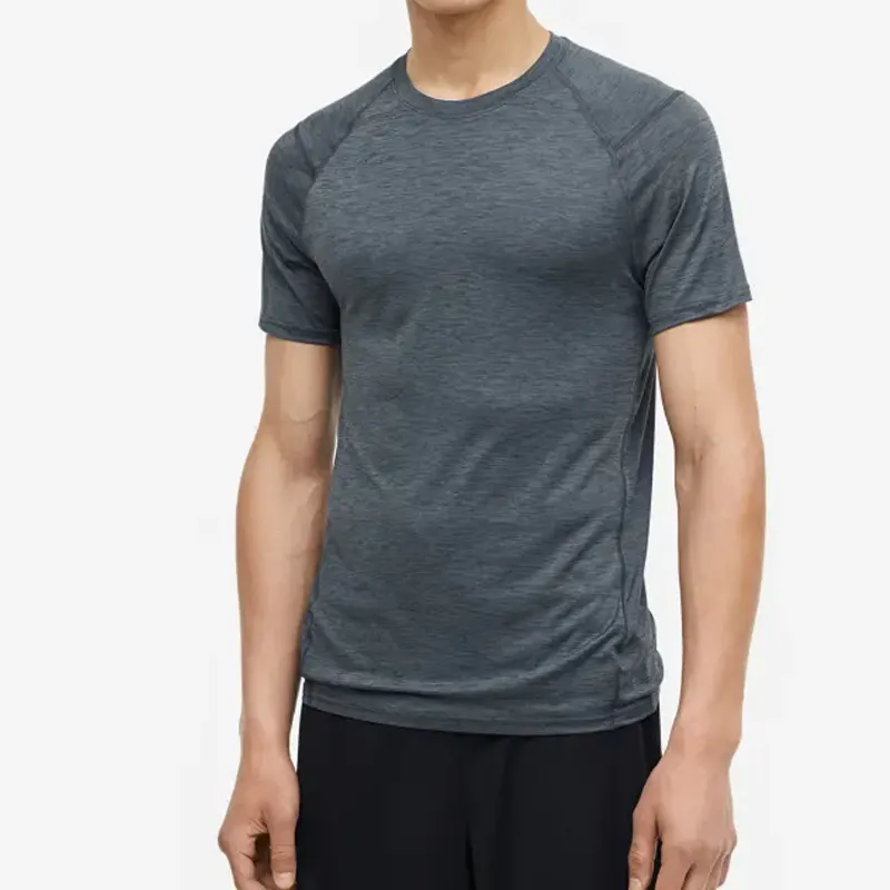 Moda klasik özel Logo erkekler spor kas gömme T Shirt