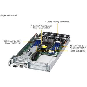 Torre IoT Original SYS-211SE-31AS, 3 Nodos Independientes, Serie Xeon C74x de 4.ª Generación, 555MHz, hasta 6TB, Reg ECC RDIMM, Stock en Taiwán - Product Image 3