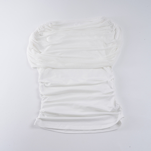 Blusa Elegante de Verano para Mujer, Top Regular con Cintura Fruncida, Camiseta de Color Liso con Capa de Malla Tejida y Estampado Digital - Product Image 2