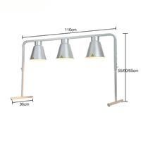 Lampe chauffante commerciale pour aliments, support de lampe chauffante pour buffet, 2 ou 3 têtes, lumière infrarouge pour réchauffer les aliments pour restaurant, hôtel, buffet