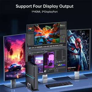 แบร์โบน DDR5พีซีขนาดเล็กสำหรับเล่นเกมคอมพิวเตอร์แบร์โบนแพ็คคอมพิวเตอร์ขนาด12g 64GB I9 14900F/13900F32gb RTX4070สำหรับเล่นเกม Win11โปร - Product Image 6