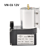 VN-C6 OEM Mini-Vakuumpumpe 12V DC Bürstenloser Motor Ölfreie Membran-Luftpumpe -70Kpa Leichtgewichtig Tragbar für Schönheit und Labor