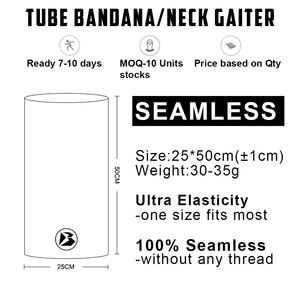Penutup muka Bandana tabung kosong, <span class=keywords><strong>Gaiter</strong></span> leher putih polos untuk pengendara sepeda motor - Product Image 5