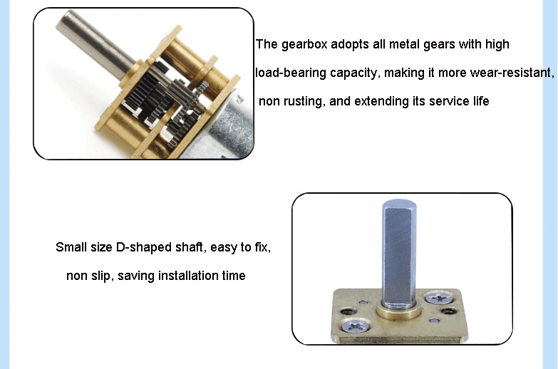 GA12-N20 DC Getriebemotor – 3V, 6V, 12V – Micro Produktbild-Vorschau 2