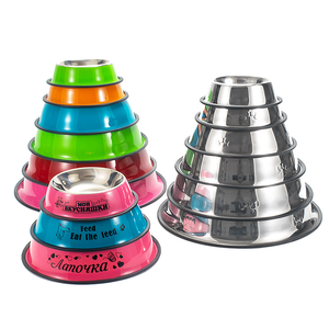Mangkuk Makan Hewan Peliharaan Ramah Lingkungan, Ukuran Besar, Stainless Steel, Tahan Air, Ringan, Portabel, Model Cantik untuk Anjing dan Kucing - Product Image 5