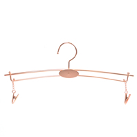 Promotion : Porte-vêtements en fil métallique or rose à un seul niveau pour lingerie, sous-vêtements, maillots de bain et soutiens-gorge, idéal pour armoire
