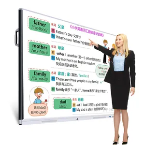 Sınıf çocuklar okul için 65 75 82 86 100 inç elektronik interaktif beyaz tahta akıllı dijital tahta