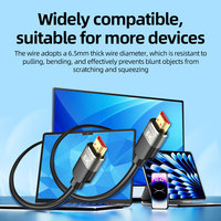 Cable HDMI de Última Generación, Alta Velocidad 48Gbps, HDR Dinámico, TDR para 8K 60Hz 4K 120Hz, Revestimiento de PVC Coaxial