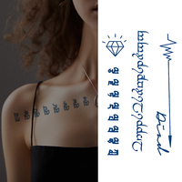 Nouveauté 2024 - Autocollants de tatouage temporaires à base de jus de plantes semi-permanents imperméables pour hommes et femmes