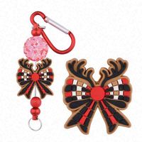 Perles focales en silicone de Noël Vente en gros Bonhomme de neige Perles focales en silicone pour la fabrication de stylos Perles focales pour sapin de Noël
