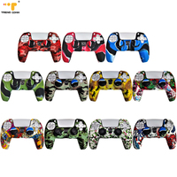 Nouvelle coque en silicone pour PS4 et PS5, accessoires de jeu avec nouveau sticker de protection pour manette et console