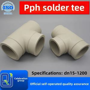 موصل TE مستقيم PPH للصرف الكيميائي ، الملحقات الصناعية-تركيبات أنابيب بلاستيكية بقطر متساوٍ - Product Image 5