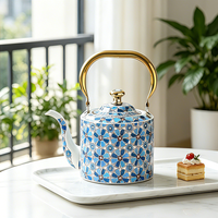 Bouilloire sifflante de luxe FLEY 2L en acier inoxydable, style arabe, avec filtre, cadeau du Ramadan pour le Moyen-Orient, idéale pour faire bouillir l'eau en cuisine