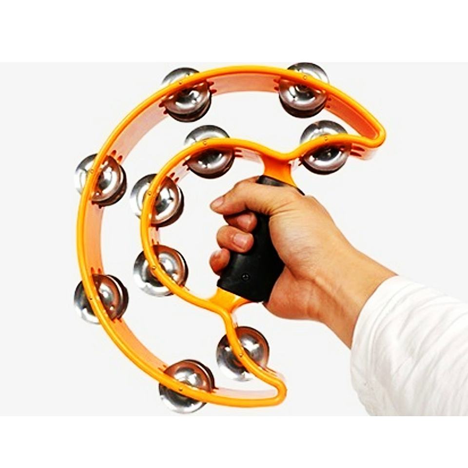 Jelo Instrument JELO ATB002 Double Half Moon Tambourine - Compact & Versatile