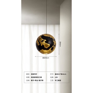 Lámpara de Techo de Estilo Wabi-Sabi Posmoderno, Lámpara de Barra de Arte Terrestre Única, Lámparas Colgantes Creativas de Diseño - Product Image 5