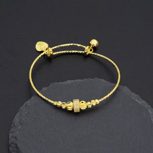 กำไลข้อมือทองชุบ 24K ดีไซน์จีบแบบปรับได้ รุ่นใหม่ JXX Unisex แฟชั่นสวยหรู คุณภาพสูง สำหรับผู้ใหญ่ - Product Image 2