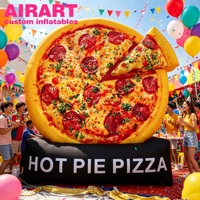 Riesige Aufblasbare Pepperoni-Pizza mit Abnehmbarem Stück für Restaurant-Promotionen