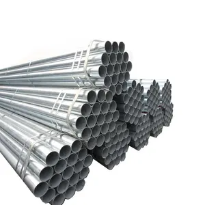 Gi Pipe 25mm 1,25 pulgadas Tubo galvanizado Sección hueca Tamaño de tubería de acero Accesorio de pared 10 pulgadas