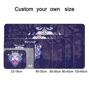 Tapis de souris ODM antidérapant blanc et violet motif tigre animal anime, grand tapis de jeu durable pour ordinateur, grand tapis de bureau pour clavier - Product Image 2