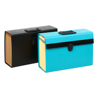 Organisateur de fichiers extensible portable, 19 pochettes avec poignée, index A-Z, boîte de rangement de documents, dossier accordéon pour le bureau