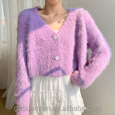 Women's Fluffy Tops - Cozy Cardigans for Autumn & Spring