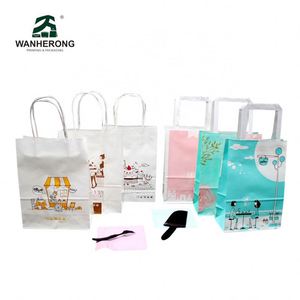 Sacs en papier en gros avec logo, sacs en papier kraft brun recyclé avec poignée, sacs de shopping en papier kraft personnalisés avec votre propre logo - Product Image 2