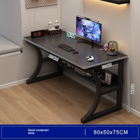 Bureau d'angle en bois avec surface en panneau à base de bois pour la maison, l'e-sport, la configuration informatique de chambre à coucher de style chinois, et la chaise d'apprentissage pour étudiant