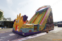 Toboggan gonflable géant personnalisé Lilytoys, grand toboggan gonflable, toboggan gonflable pour enfants, toboggan gonflable spatial pour l'extérieur