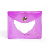 Pochette de maquillage en vinyle EVA transparent avec échantillon gratuit Sac debout en PVC avec enveloppe à boucle et sérigraphie en gros