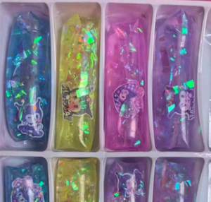 Autocollants pour ongles Pinch Toys, ronds, en plastique, auto-adhésifs, non toxiques, en boîte, décoration artistique pour manucure - Product Image 1