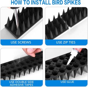 Pointes de dissuasion pour oiseaux en plastique Anti Pigeon Pointes de dissuasion pour oiseaux Lutte antiparasitaire pour clôtures et toits extérieurs pour éloigner les oiseaux - Product Image 6