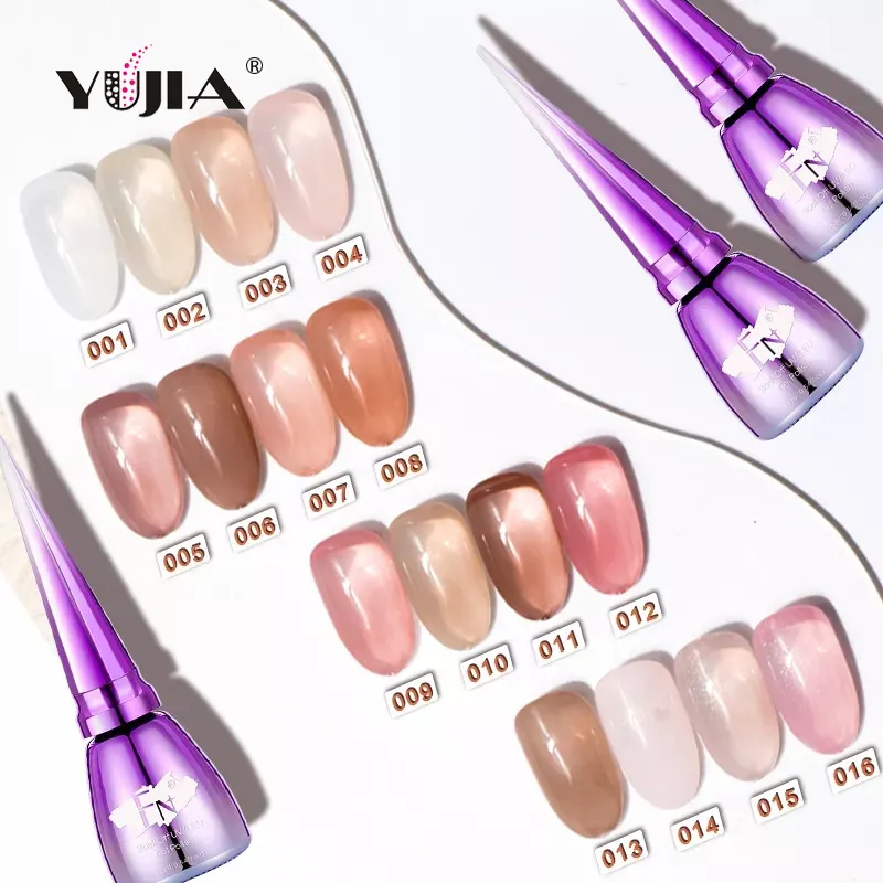 NEW design Summer Series 16 Colors Nude Base For French Nails Colors Translucent Nail Art Uv Gel Polish