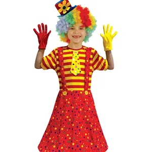 万圣节儿童服装女童连衣裙的小丑