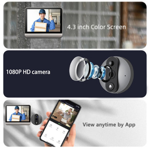 TuyaSmart Wi-Fi 1080P Interphone vidéo bidirectionnel avec <span class=keywords><strong>judas</strong></span> et sonnette vidéo TSP-U06BD - Product Image 4